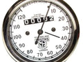 Matchless Smiths Replica Speedometer with white face and chrome bezel.