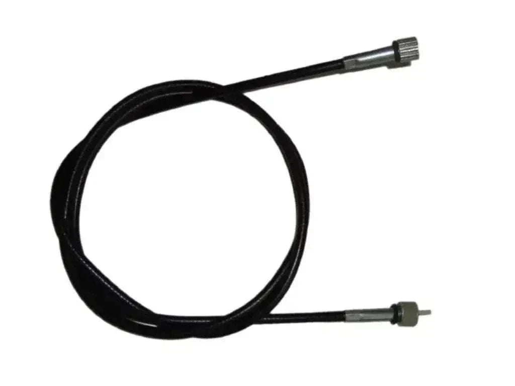 Speedometer cable with black housing and metal end fittings