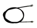 Speedometer cable with black sheath and metal end fittings