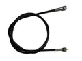 Speedometer cable with black sheath and metal end fittings