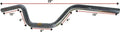 29 inch chromed handlebar for cafe racers, featuring a 6 inch rise and 10 inch width for optimal control