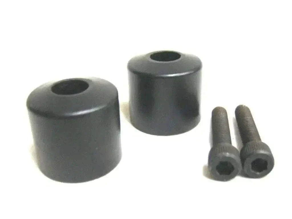 Black handle bar end weights for Royal Enfield motorcycle