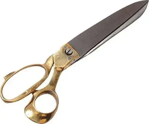 Professional tailor scissors with brass handle for precise cutting