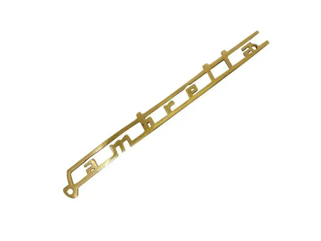 Brass Script Legshield Badge for Lambretta LI Model - bestsparestore