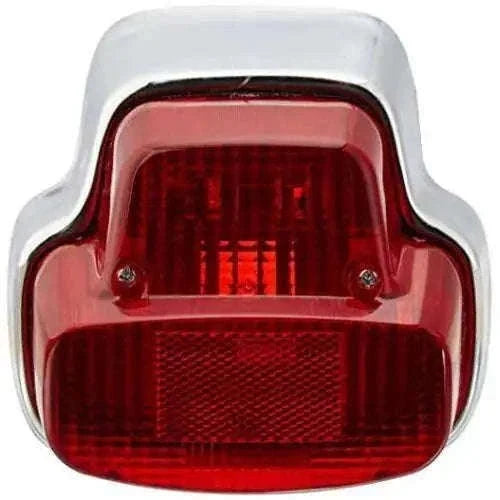 Chrome tail light for Vespa VBB with bright red lens