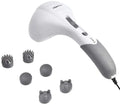 Double-head body massager with hammer-style tips for muscle relief