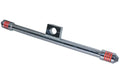 Front engine crash bar with mounting bracket, steel with red accent rings
