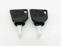 Pair of JCB 3CX ignition keys, durable plastic head, metal key, fit JCB machinery