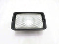 Front working light, rectangular black housing with clear textured lens