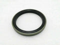 Piston seal ring with black rubber lip and green outer body