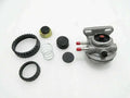 Hand primer kit components with pump head, fittings, rings, and spring