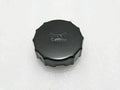 Durable black tractor fuel tank cap designed for Mahindra models.