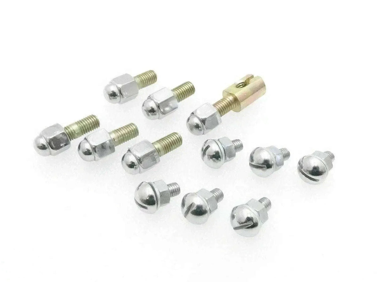 Fits Royal Enfield Front Mudguard Chrome Dome Nut & Bolt Complete Set - bestsparestore
