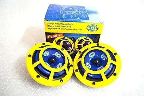 Hella Twin Supertone Horn Kit with Real Hella Yellow Horns