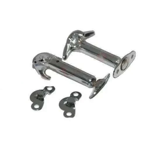 Chrome Hood Latch Kit for 4x4 Jeeps Wrangler and Willys by bestsparestore