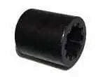 Hydraulic pump coupling in black, featuring a 10-cog design for Massey Ferguson tractors.