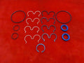 Hydraulic pump repair seal kit with O-rings, blue seals, and gasket set