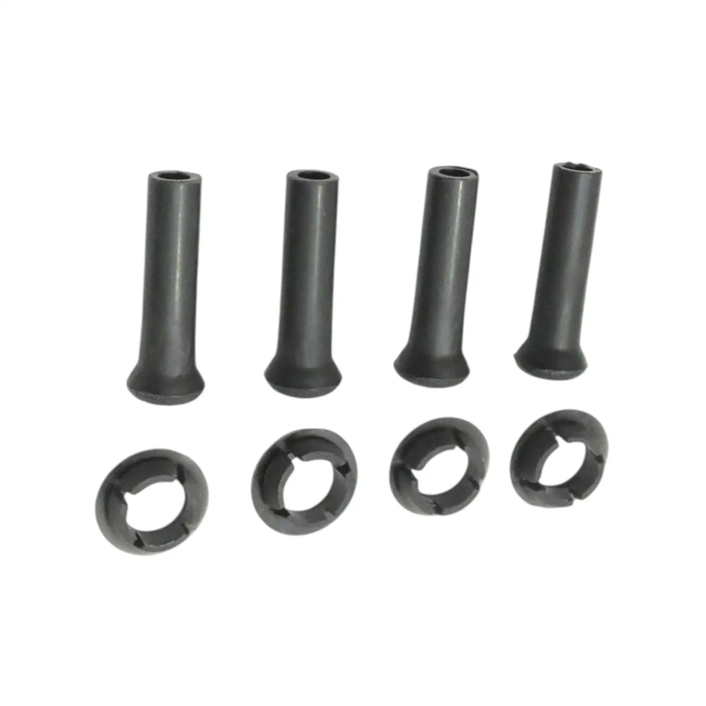 Black inside door lock knob grips and circular retaining rings hardware set