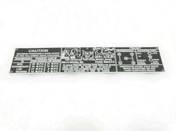 Aluminium transfer case information plate for Willys Jeep