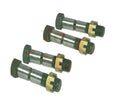Leaf spring shackle bolt set for Jeep Willys, including 4 durable bolts.