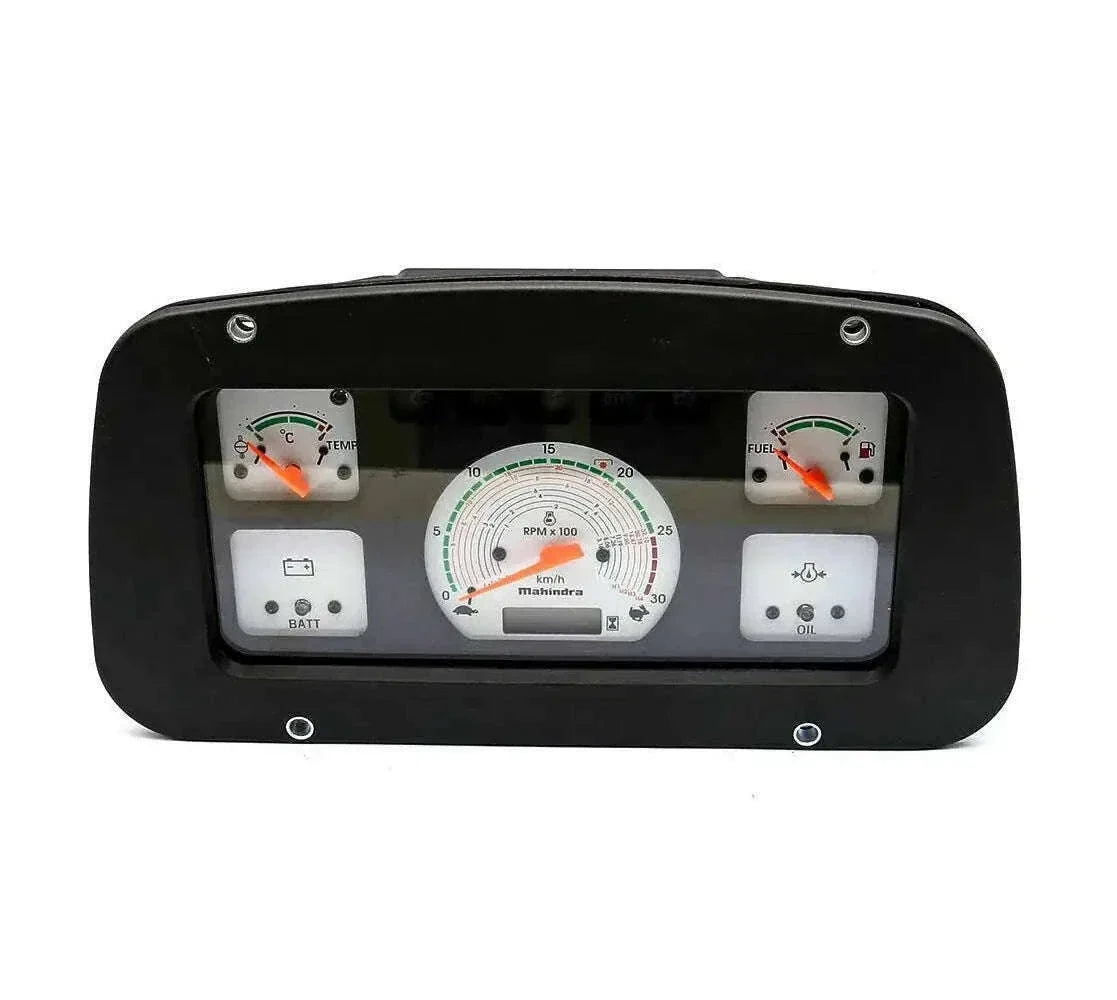 Mahindra tractor instrument cluster panel - RPM, fuel, and temperature indicators