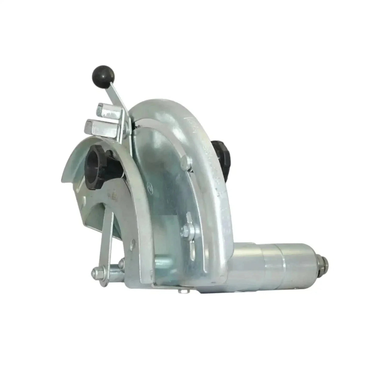 Hydraulic lift control quadrant assembly with black knob lever and light gray base
