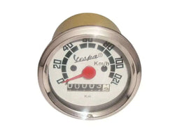 New 0-120 Kmph White Face Speedometer for Vespa Best Spare Store