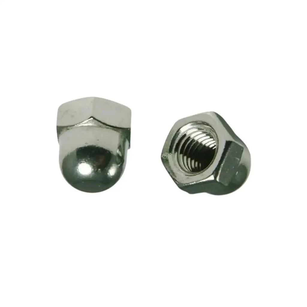 New 2 Chromed M8 Domed Nuts for Royal Enfield T-Cover/Filter Best Spare Store