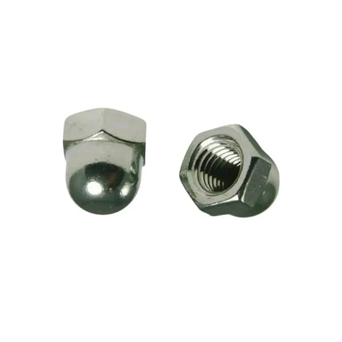New 2 Chromed M8 Domed Nuts for Royal Enfield T-Cover/Filter Best Spare Store