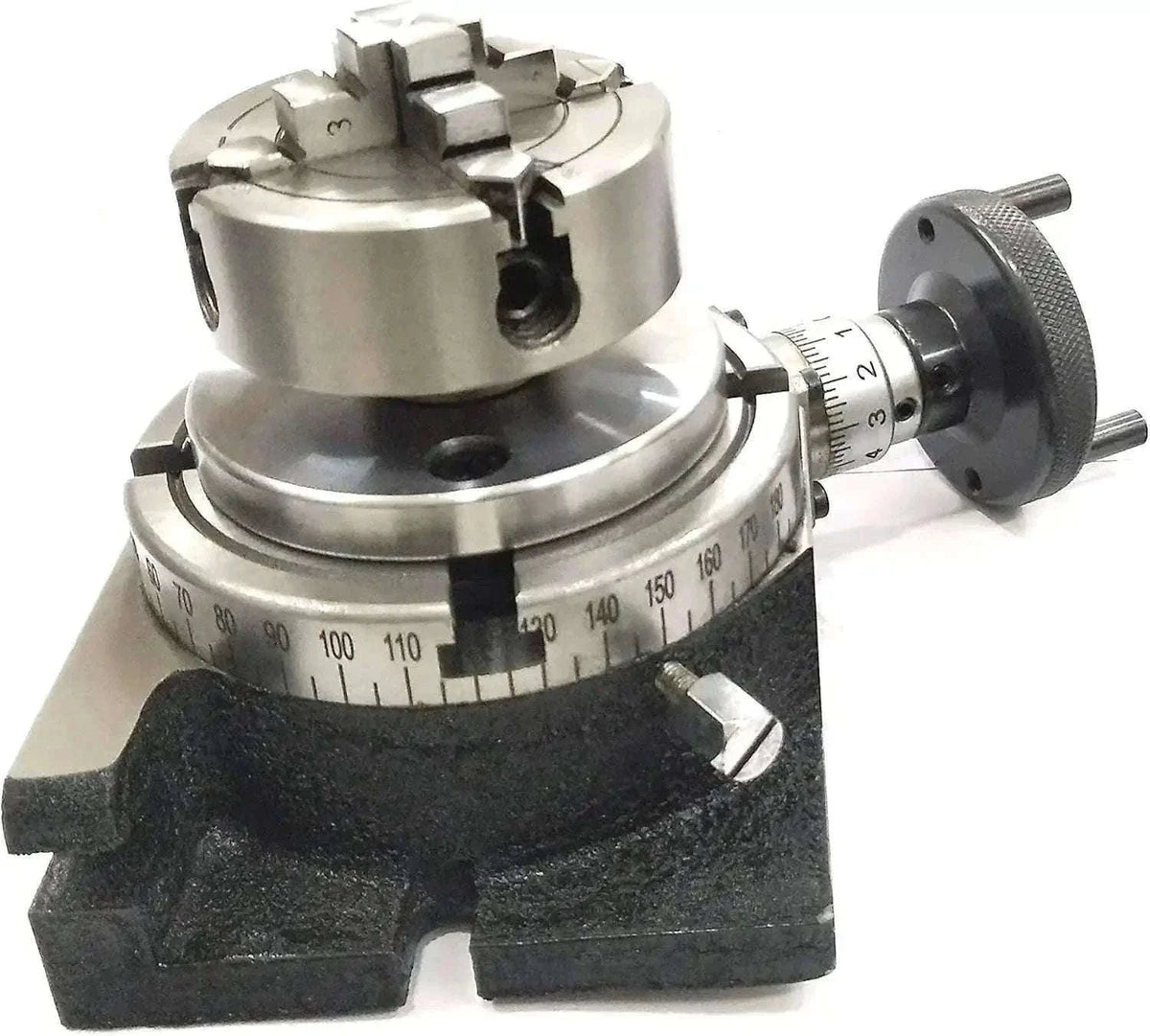 New 4" Rotary Table with 70mm 4 Jaw Independent Chuck - bestsparestore Best Spare Store
