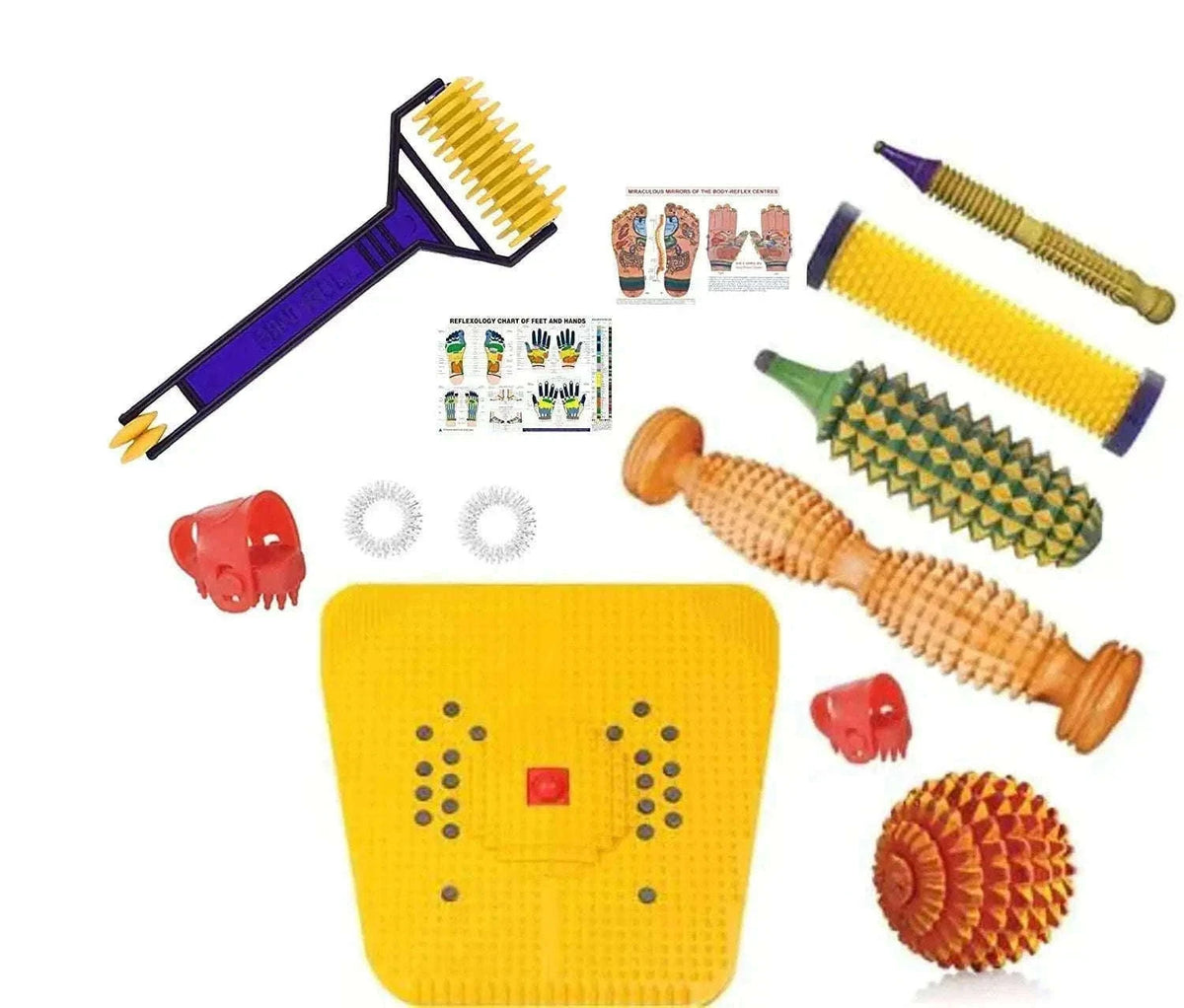 New Acs Wooden Foot Roller & Magnetic Stress Mat Combo Kit Best Spare Store