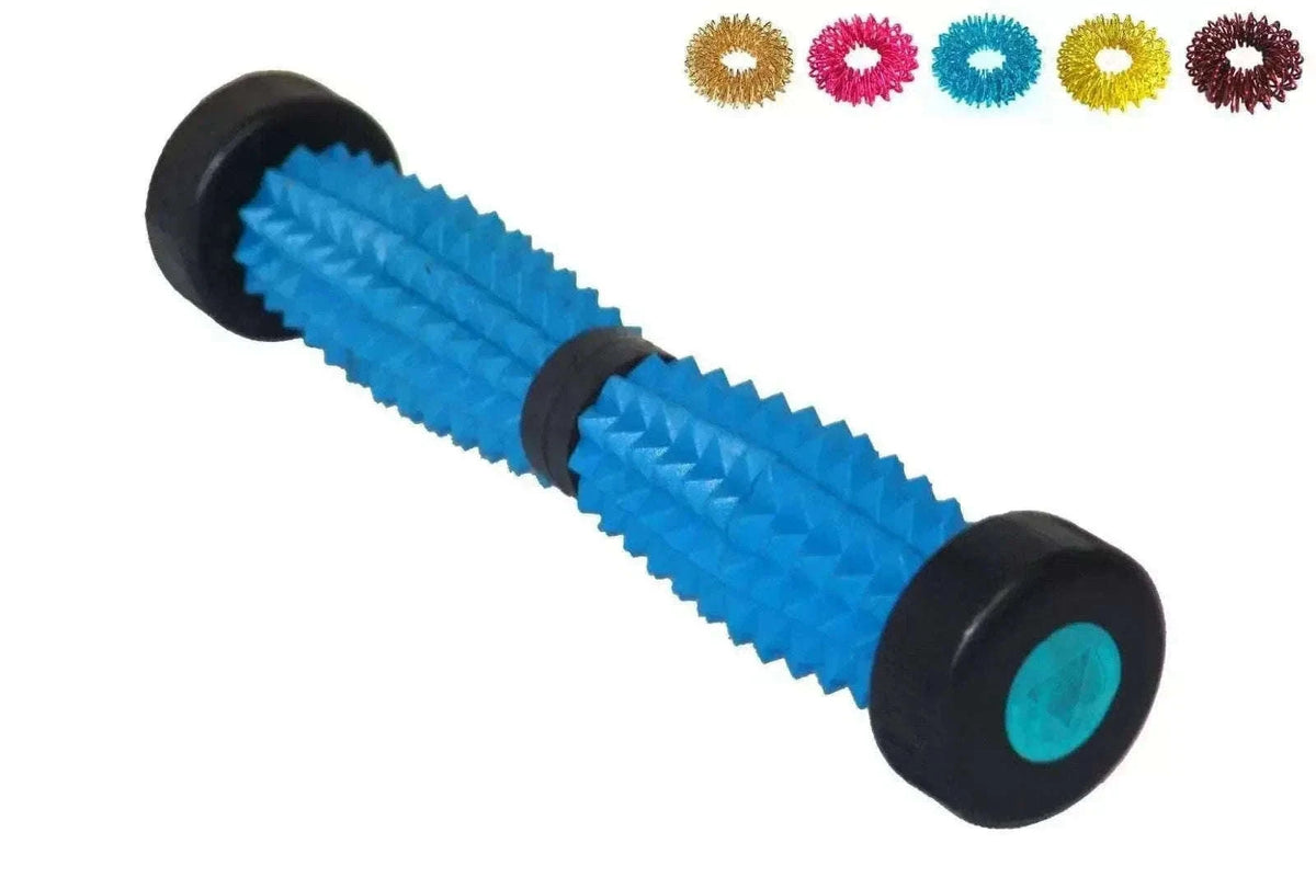 New Acupressure Magnetic Therapy Foot Massager Roller with 5 Sujok Rings Best Spare Store