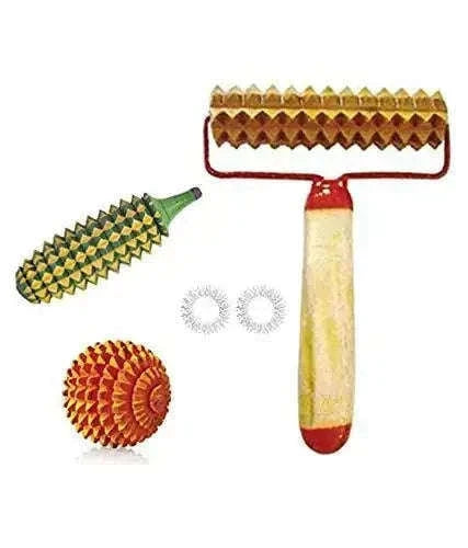 New Acupressure Massager Tools Kit Combo with Sujok Rings & Roller Best Spare Store