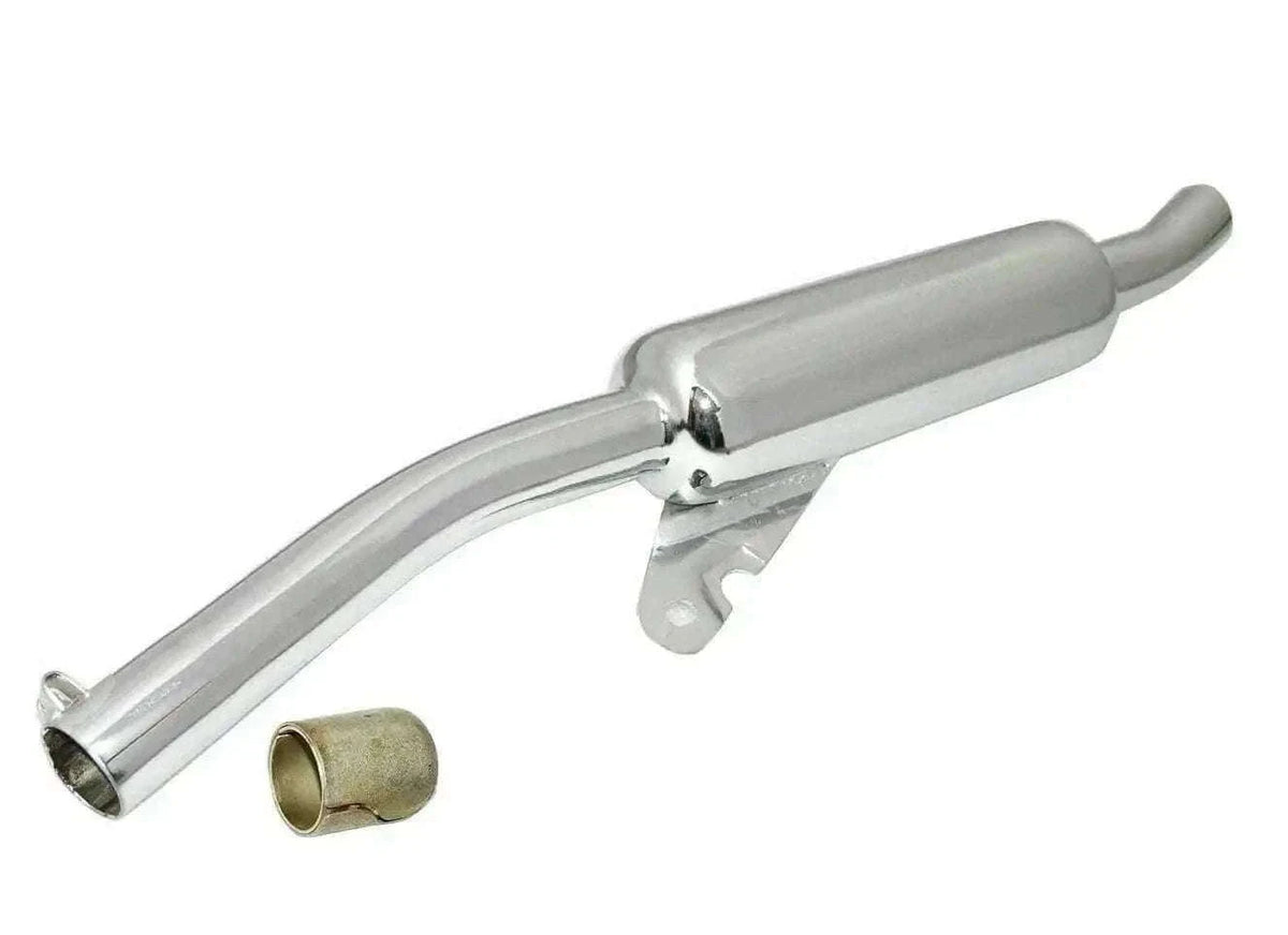 New Angular Upswept Exhaust Silencer Chrome for Royal Enfield Classic Best Spare Store