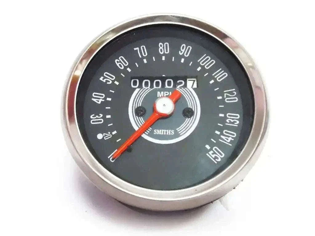 New Black Face Smiths Replica Speedometer 10-150 Mph Enfield Best Spare Store