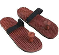 New Brown Wooden Acupressure Massage Slippers for All Ages Best Spare Store