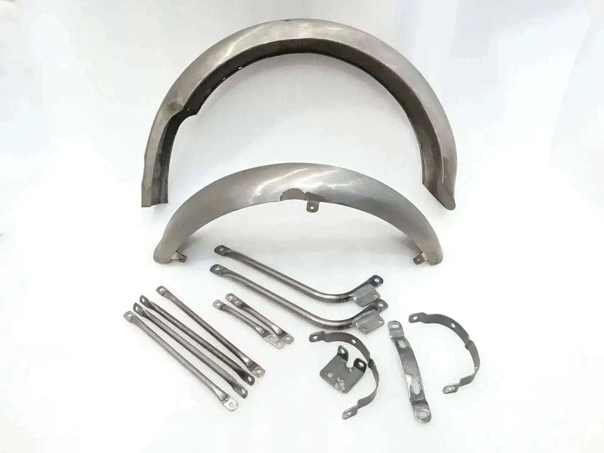 New BSA A7 A10 SUPERROCKET GOLDSTAR MUDGUARD SET & STAYS RAW Best Spare Store