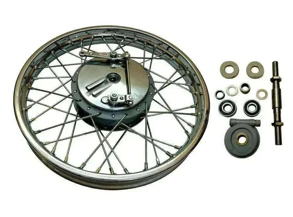 New Complete 19" Front Wheel Rim 40 Holes With Drum Plate For Royal Enfield Best Spare Store