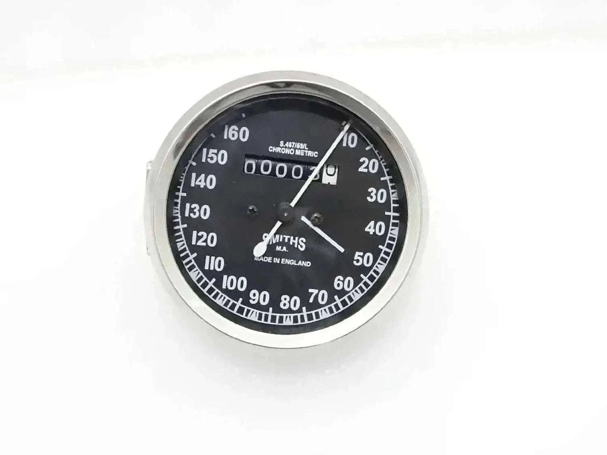 New ENFIELD SMITH SPEEDOMETER 0-160 KMS BLACK DIAL Best Quality Best Spare Store