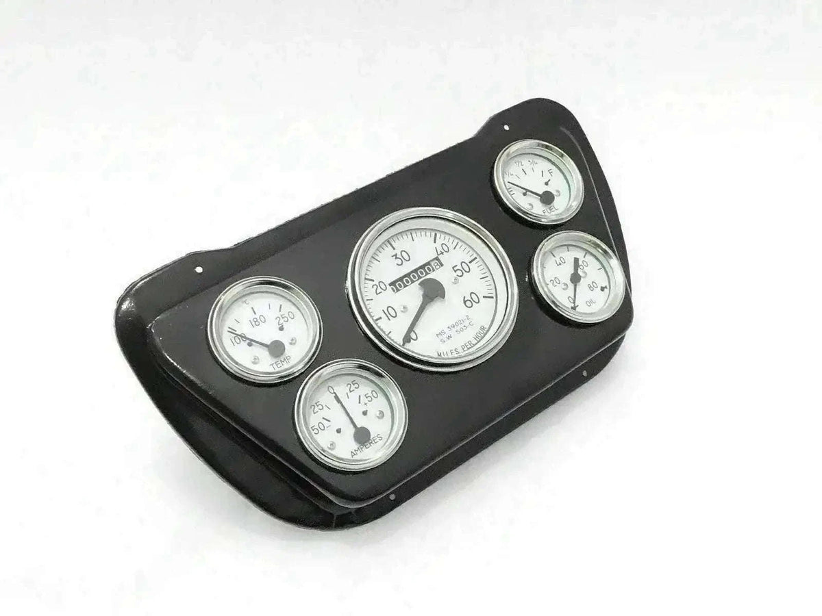 New Fit For Jeep Willys Complete White Face Speedometer Mounting Black Plate Best Spare Store