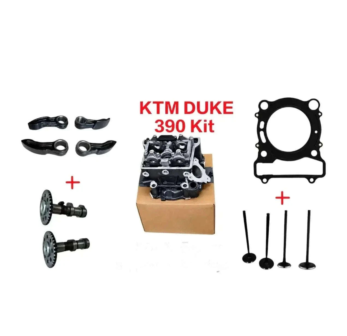 New Fit For KTM Duke RC 390 Complete Cylinder Head, Gasket, Rocker Arm & CamShafts Best Spare Store