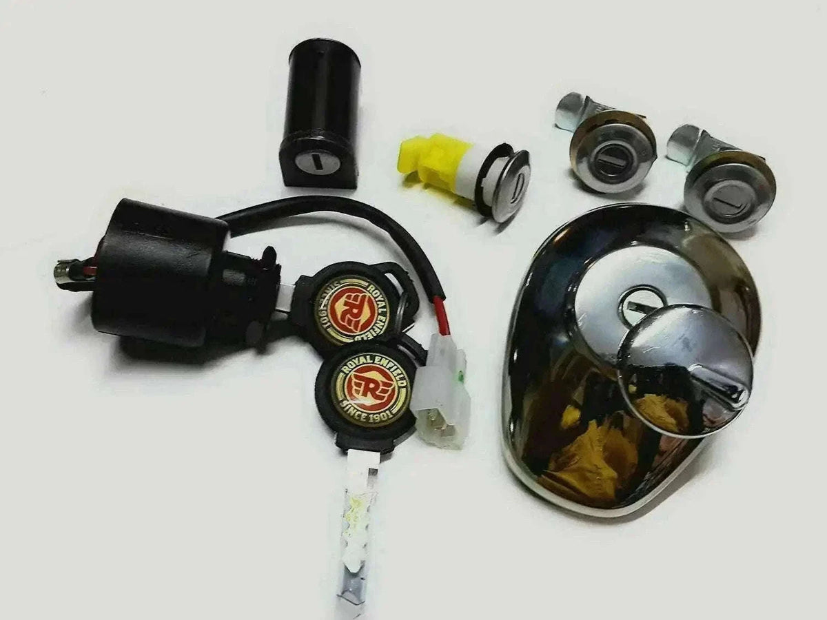 New FIT FOR Royal Enfield Classic 500CC Common Ignition Key Lock full Set With Spare Keys Best Spare Store