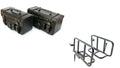 New FIT FOR Royal Enfield Interceptor 650 Pannier Rails & Black Leather Saddle Bags Pair Best Spare Store