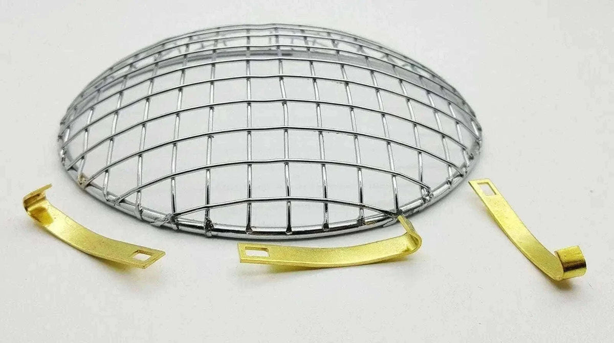 New Fits Royal Enfield 7" Inch Headlight Grill Silver Clip Chrome Best Spare Store