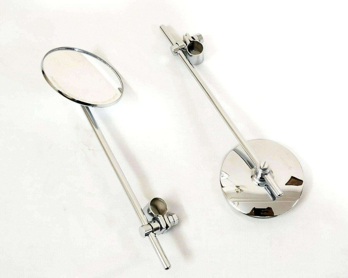 New Fits Royal Enfield BULLET 350cc 500cc CHROME SIDE REAR VIEW MIRROR 22MM CLAMP Best Spare Store