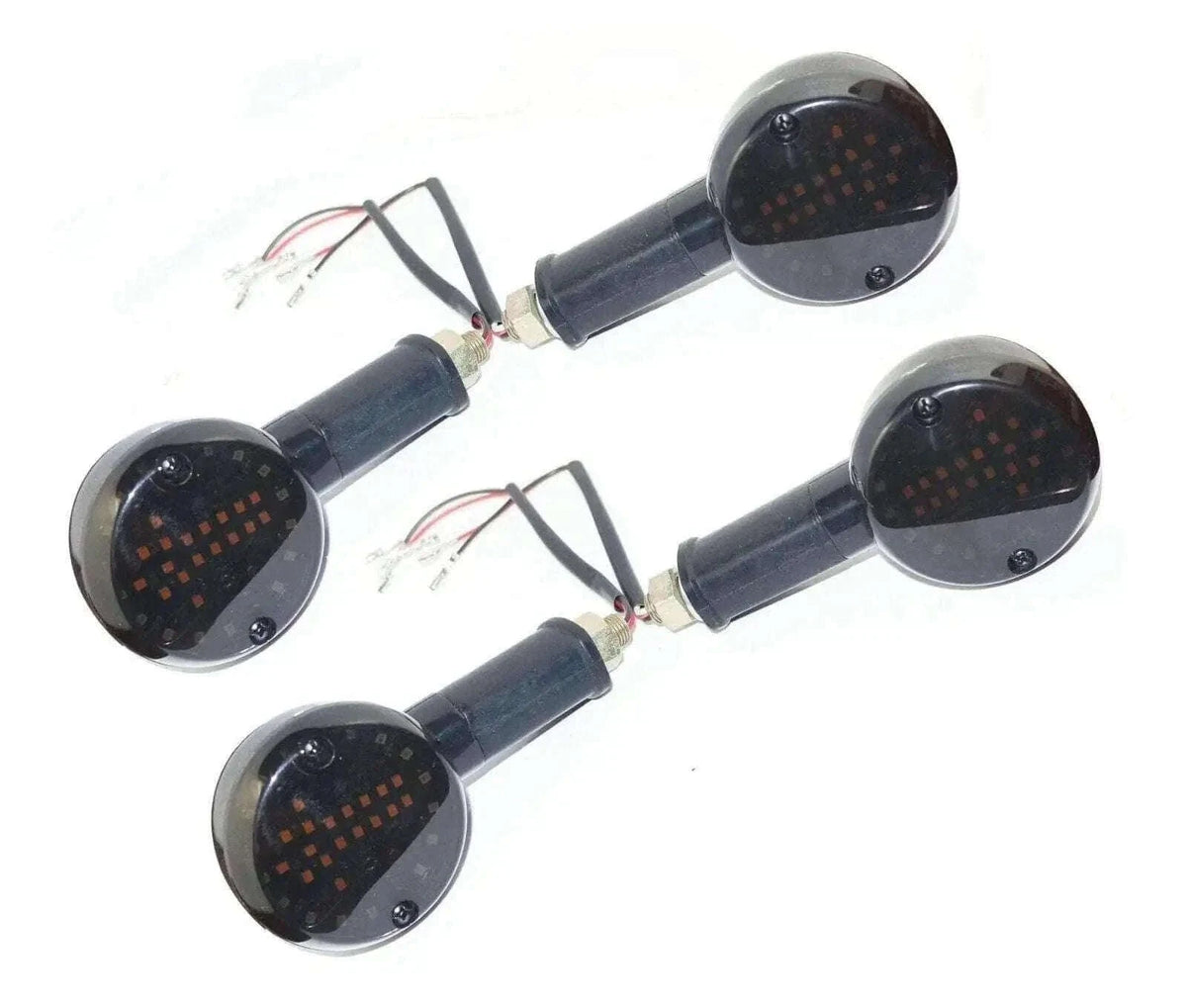 New Fits Royal Enfield Full Black LED Indicator Blinker Turn Signal Light 4Pc Best Spare Store