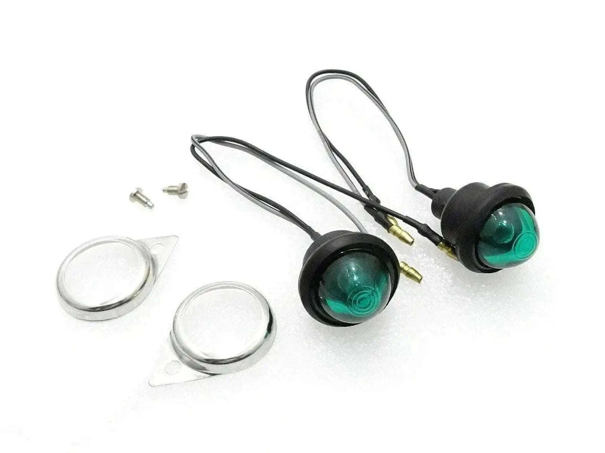 New Fits Royal Enfield Green Pilot Lights Pair Best Spare Store
