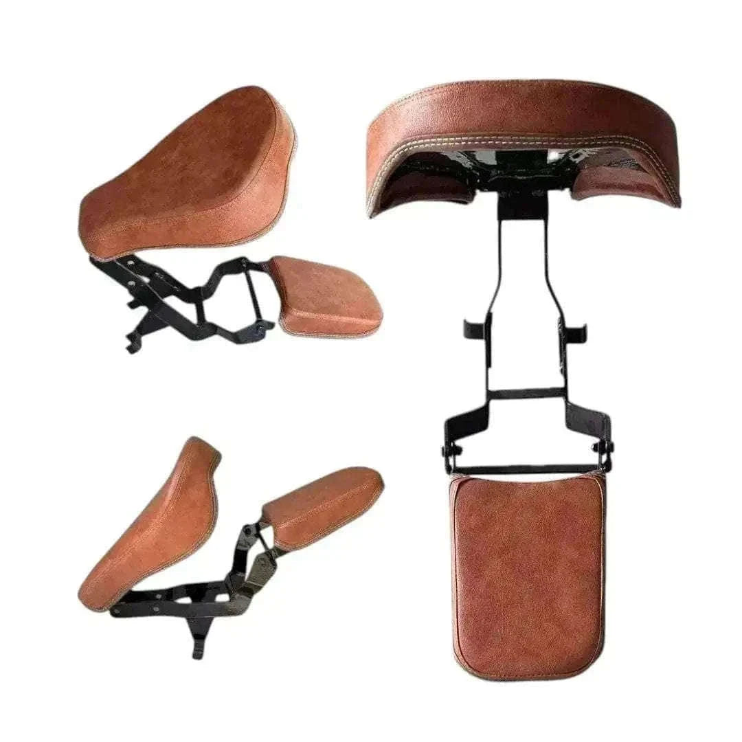 New Foldable Seat Fit For Jawa Bobber 42 Jawa Perak With Footrest TAN Color bestsparestore Best Spare Store