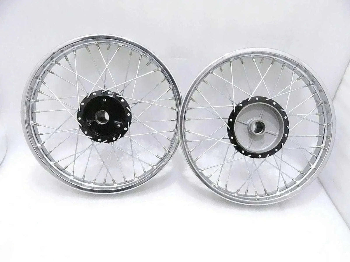 New Front & Rear 19 Half Width Hub Wheel Rim Set Fits Royal Enfield Best Spare Store