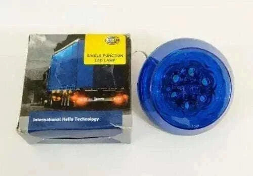 New Hella Blue 12V Round LED Marking Lamp - Universal Fit Best Spare Store